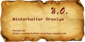Winterhalter Orsolya névjegykártya