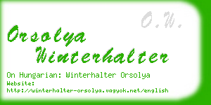 orsolya winterhalter business card